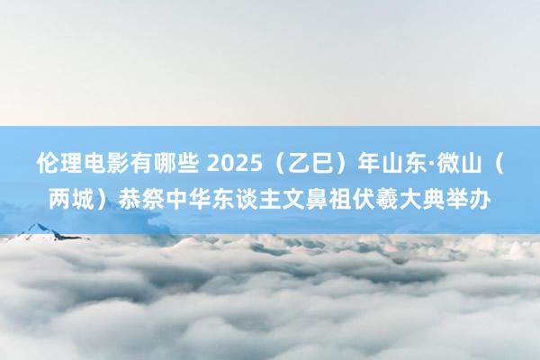 伦理电影有哪些 2025（乙巳）年山东·微山（两城）恭祭中华东谈主文鼻祖伏羲大典举办