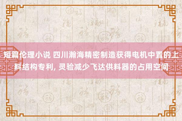 短篇伦理小说 四川瀚海精密制造获得电机中置的上料结构专利， 灵验减少飞达供料器的占用空间